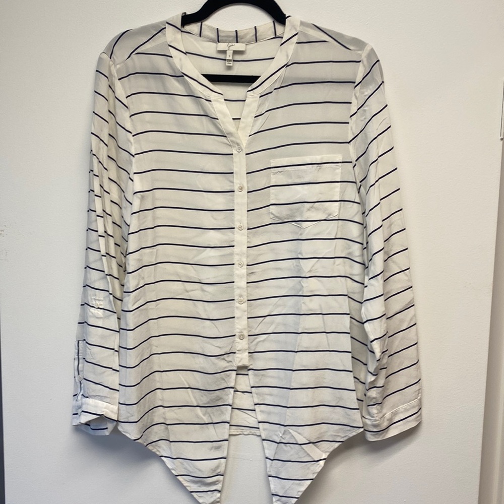 Joie silk tie front blouse